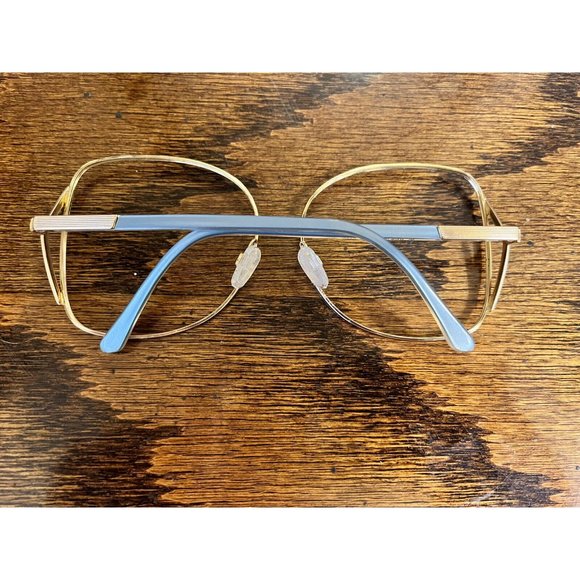 ElectricBlue Gold Vintage Sunglasses Frames Only No Lenses Retro Costume Fashion - Picture 2 of 5